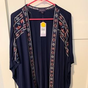 Detailed Navy kimono